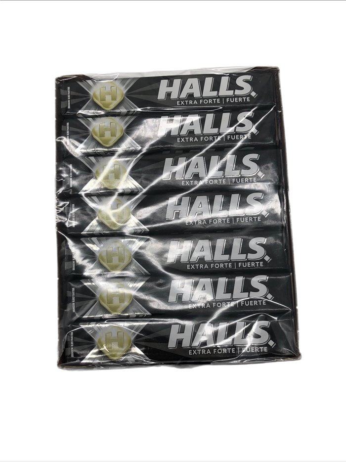 28681 - Halls Extra Fuerte Black   - 21ct - Box:  - Loc: N1
