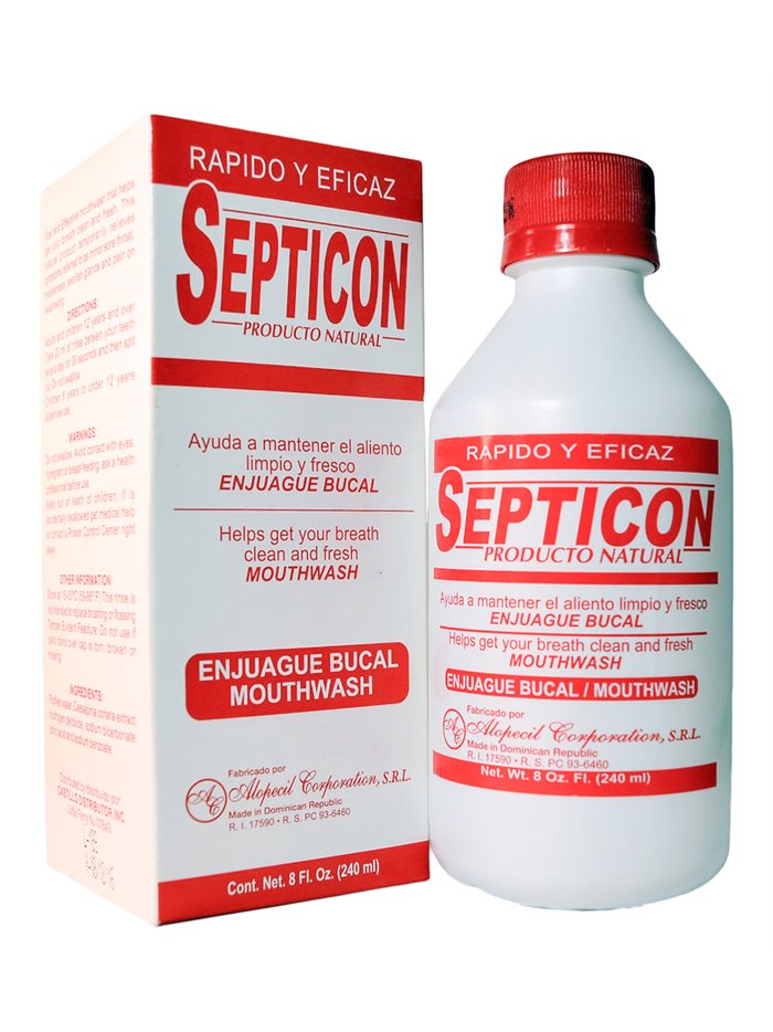 8224 - Alopecil Septicon Enjuague Bucal - 8 fl. oz. - Box:  - Loc: L1