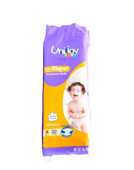 28802 - Unijoy Diapers Premium Soft 4 -6/32ct - Box:  - Loc: E6