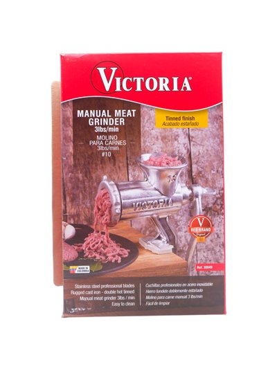 29075 - Victoria Hand Meat Grinder 10 (30049) - Box:  - Loc: J10
