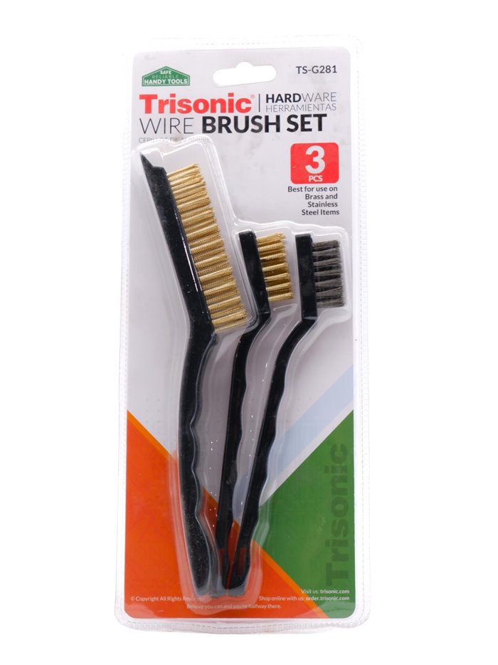 29152 - Trisonic Wire Brush - 3 Pieces (TS-G281) - Box:  - Loc: A1