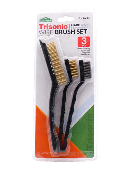 29152 - Trisonic Wire Brush - 3 Pieces (TS-G281) - Box:  - Loc: A1