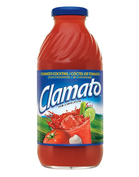 8577 - Clamato Tomato Cocktail, Original - 16 fl. oz. (12 Pack) - Box:  - Loc: E5