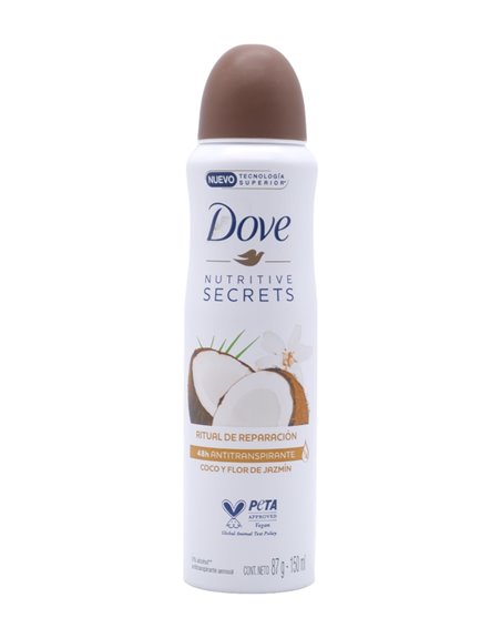 29242 - Dove Deodorant Spray, Restoring Ritual Coconut & Jasmine - 150ml - Box:  - Loc: K8