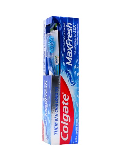 29246 - Colgate Toothpaste, MaxFresh Peppermint Ice + Toothbrush - 7.9 oz. (Case of 36) - Box:  - Loc: H0