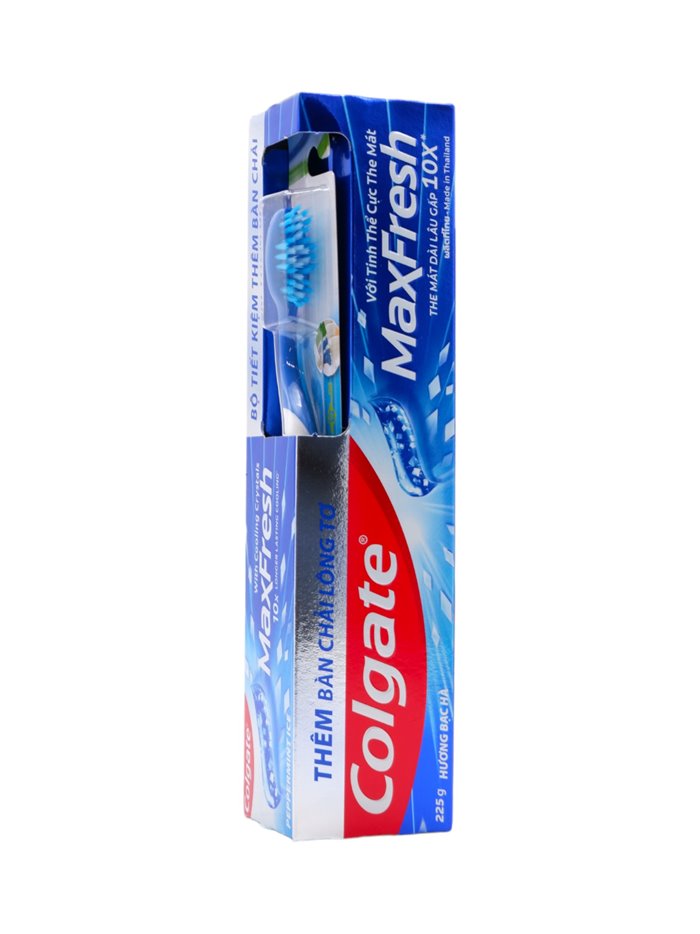 29246 - Colgate Toothpaste, MaxFresh Peppermint Ice + Toothbrush - 7.9 oz. (Case of 36) - Box:  - Loc: H0