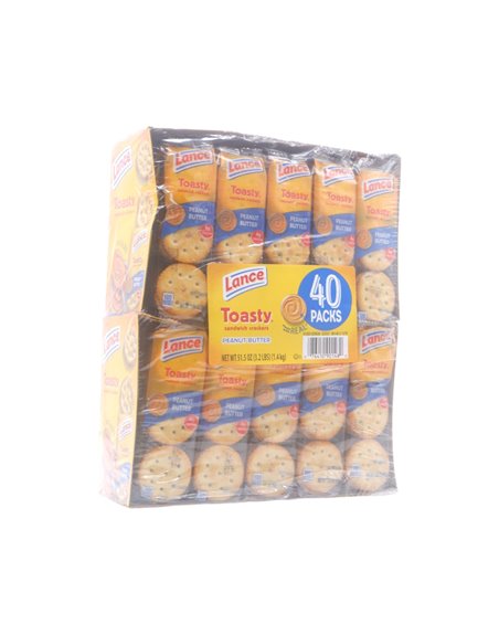 29252 - Lance Toasty Peanut Butter Sandwich Crackers - 40ct - Box:  - Loc: F6