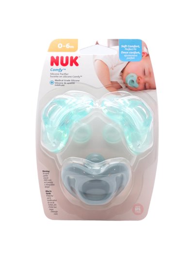 29309 - NUK Orthodontic Pacifier 0-6M - (4 Pack/3ct) - Box:  - Loc: 41M