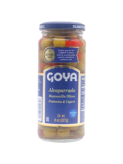 29346 - Goya Olives With Pim ( Alcaparrado ) - 8 fl. oz. - Box:  - Loc: G12