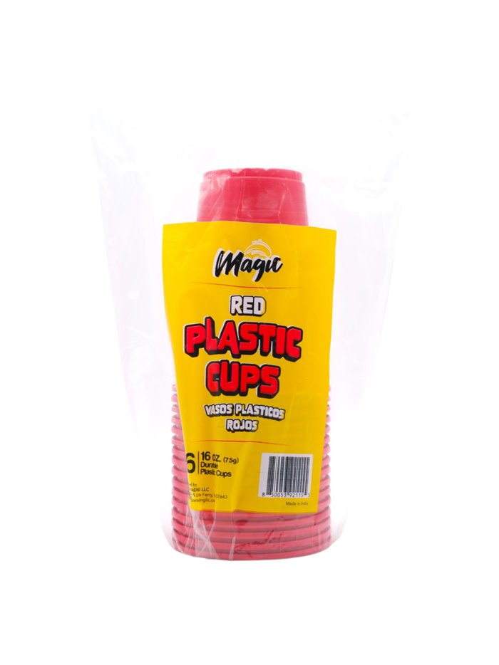 29421 - Plastic Cups, Red 16 oz. - 24 Pack/16pcs. (384Pcs) - Box:  - Loc: I11