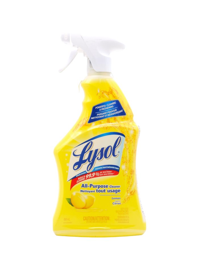 29443 - Lysol Disinfectant Spray, Lemon All Purpose Cleaner - 22oz. (12 Pack) Yellow75227 - Box:  - Loc: 