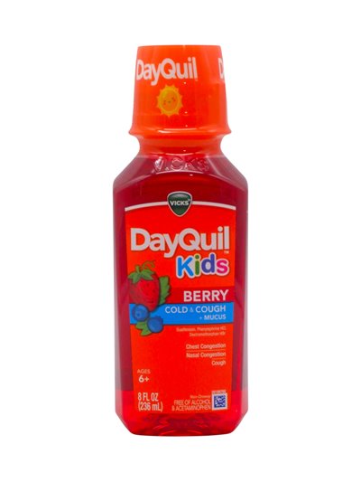 29528 - Dayquil Kids Berry. Cold & Cough + Mucus (Kids) - 8 fl. oz. - Box:  - Loc: K4
