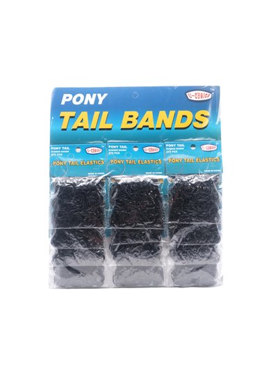 29640 - Pony Tail Bands - 275 Pcs (24 Pack) - Box:  - Loc: J5