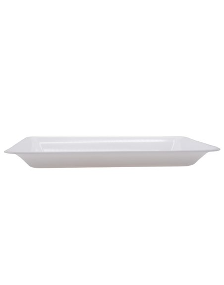 29797 - FineLine White 14"x10" Rectangular Tray - 25pcs.  RC472.WH - Box:  - Loc: 