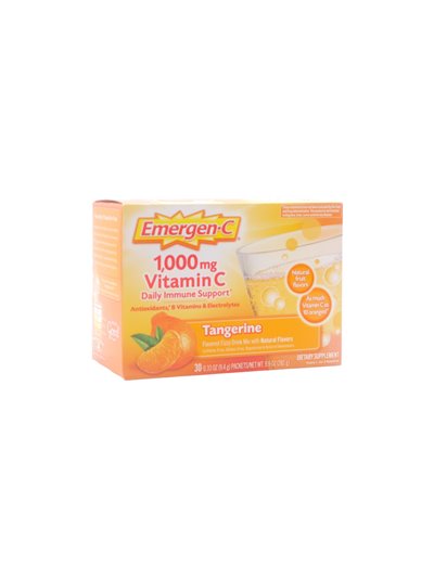 29891 - Emergen-C Vitamin C, Super Tangerine - 30 Bags/9.4g - Box:  - Loc: N1