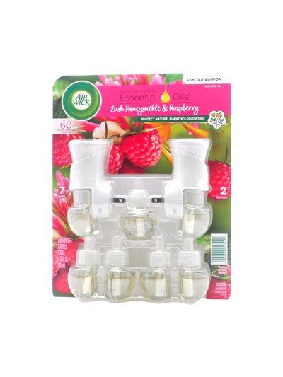 30046 - Air Wick 2 Warmers + 7 Refill, Lush Honeysuckle & Raspberry - 140ml (Case of 9) - Box:  - Loc: 41F