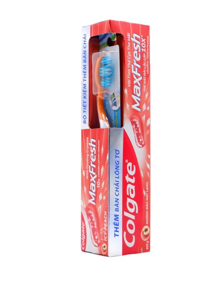 30072 - Colgate Toothpaste, MaxFresh Peach + Toothbrush - 7.9 oz. (Case of 36) - Box:  - Loc: H0