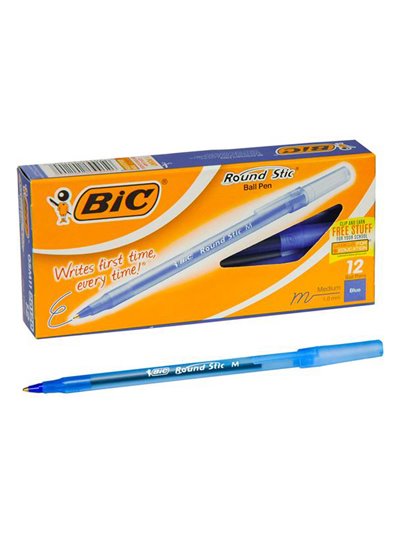 9337 - Bic Round Stic, Blue - 12ct - Box:  - Loc: L0