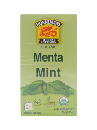 30111 - HornimansTe Mint Organic 25 bag/32g - Box:  - Loc: R7