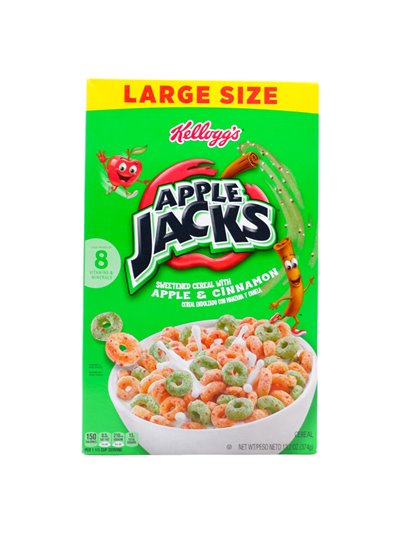 30145 - Kellogg's Apple Jacks- 13.2  oz. (Case of 10) - Box:  - Loc: E1