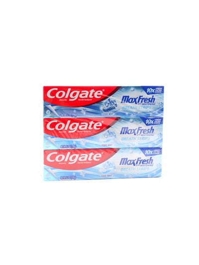 30146 - Colgate Toothpaste, MaxFresh Whitening Breath Strips, Cool Mint  - 6.3oz. (Case Of 24) - Box:  - Loc: H0