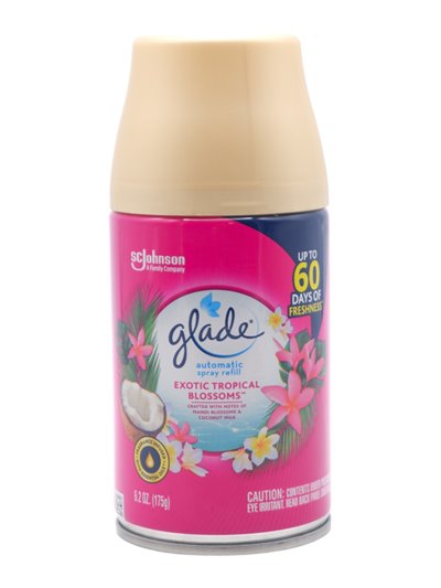 30153 - Glade Automatic Spray Refill, Exotic Tropical Blossoms - 6.2 oz. (Case of 6) - Box:  - Loc: I5
