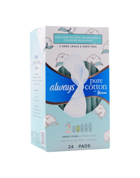 30196 - Always Pure Cotton Size 2 - 3 x 24's 80348106 - Box:  - Loc: D2