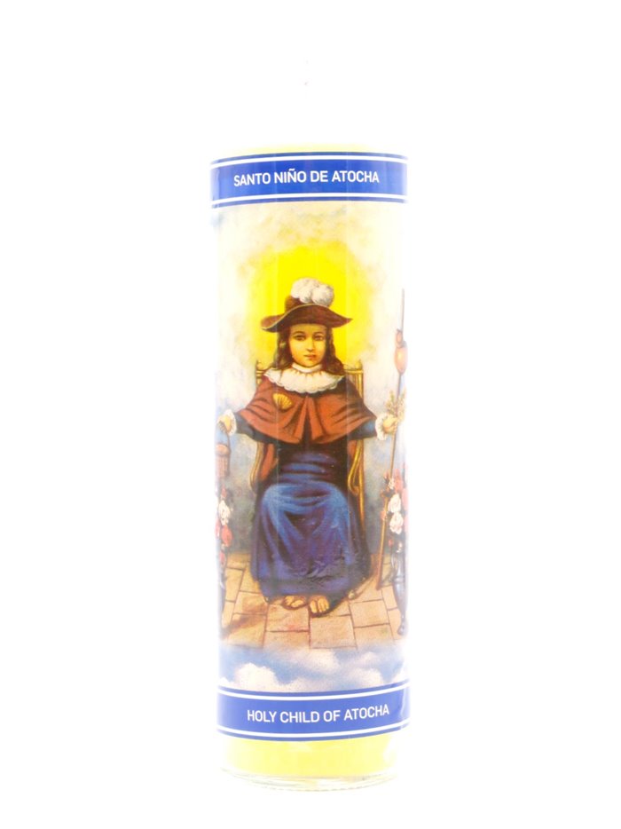 30218 - Candle Holy Child Of Atocha Yellow - (Case of 12) - Box:  - Loc: H11