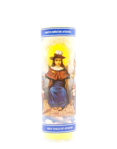 30218 - Candle Holy Child Of Atocha Yellow - (Case of 12) - Box:  - Loc: H11
