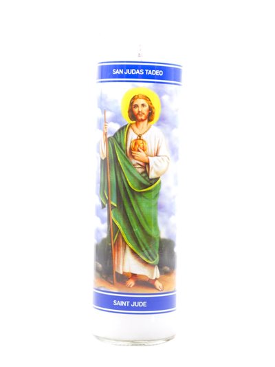 30240 - Candle Saint Judge White - (Case of 12). 1264 - Box:  - Loc: H11
