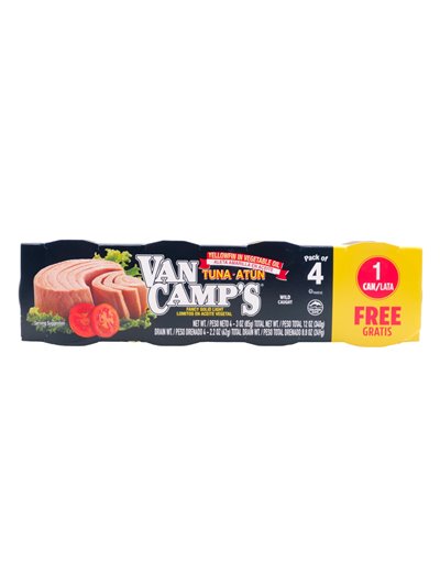 30313 - Van Camp's Yellowfin in Oil 24/4pk/3oz. Yellow/Black - Box:  - Loc: H5