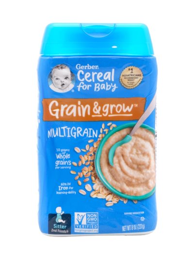 30468 - Gerber Cereal For Baby, Multigrain - 8 fl.oz. (Case of 6) - Box:  - Loc: D0