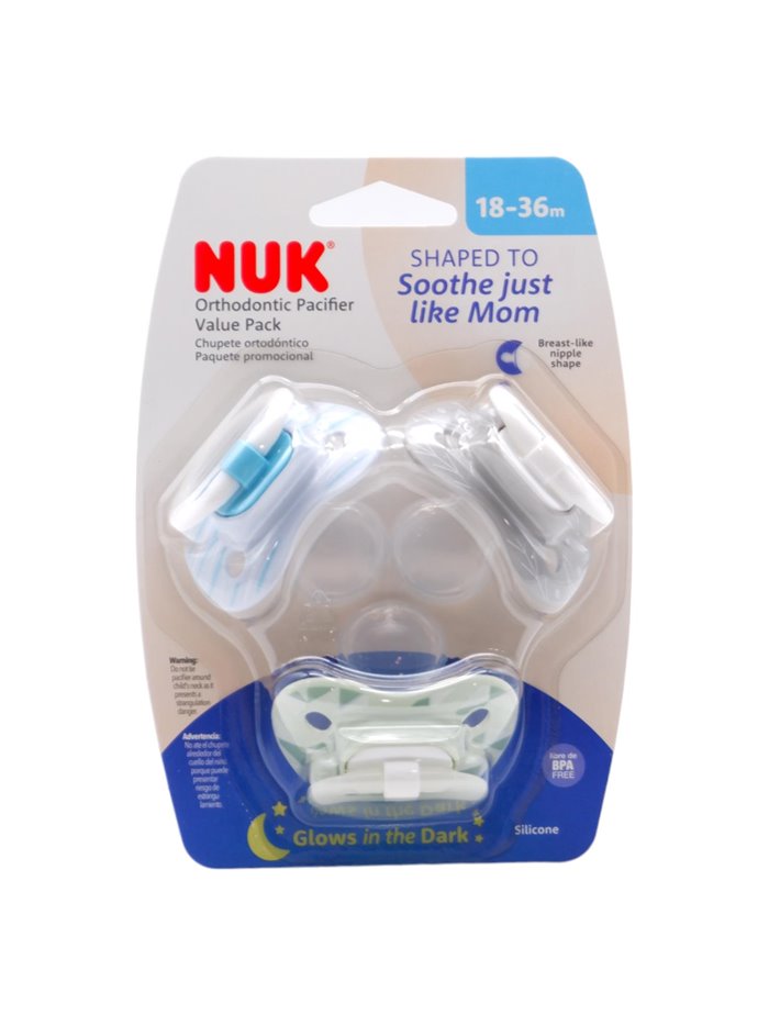 30483 - NUK Orthodontic Pacifier 18-36M - (4 Pack/3ct) - Box:  - Loc: J3