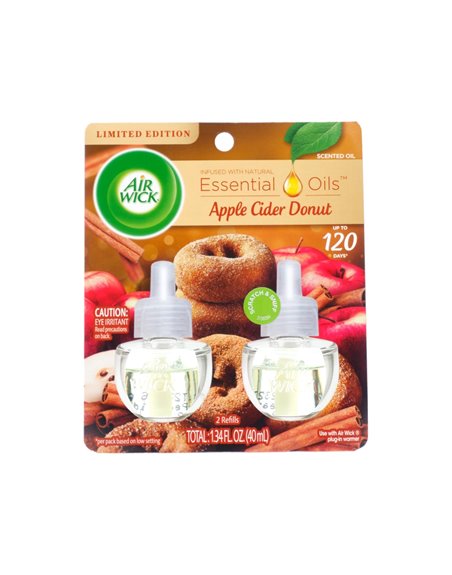 30515 - Air Wick Essential Oils Refill, Apple Cider Donut - 2ct/20ml. (Case Of 6) - Box:  - Loc: I7