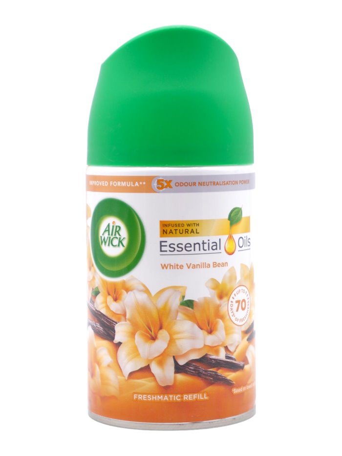30523 - Air Wick Freshmatic Refill Can, White Vanilla Bean - 250ml. (Case of 4) - Box:  - Loc: I6