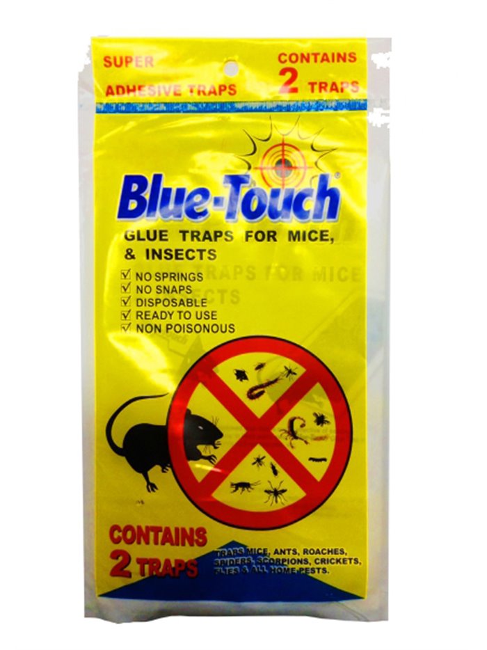 3241 - Blue-Touch Glue Traps for Mice & Insect  Flat- 2 Pack (Plastic Bag) 32206 - Box:  - Loc: I13