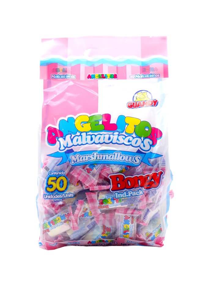 30665 - Angelitos Marshmallows Bongy 50 pk 24 / 8.8 oz - Box:  - Loc: N7