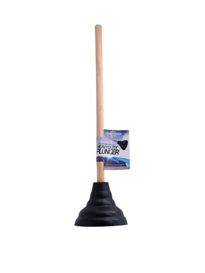 30713 - Heavy Duty Toilet Plunger W/Wood Stick (Cotton Valley). (CH24234) - Box:  - Loc: A2