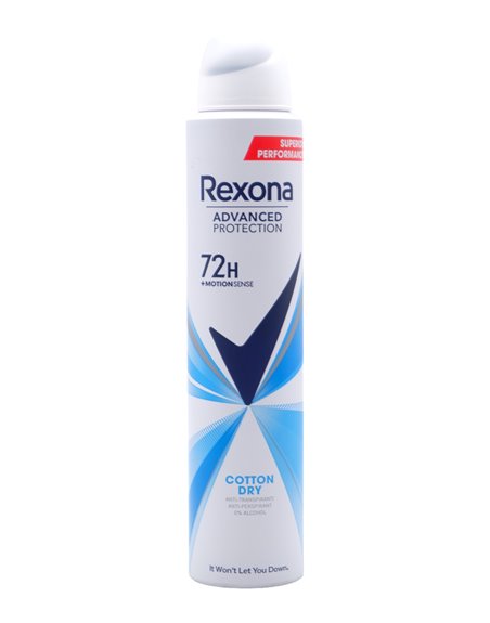 30810 - Rexona Spray Women Cotton Dry - 200ml/(Case Of 12) - Box:  - Loc: K9