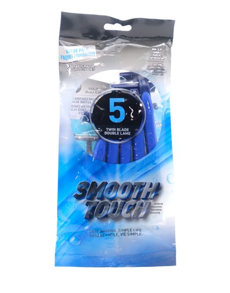 30820 - Smooth Touch Razor. Twin Blade - 5ct - Box:  - Loc: L0