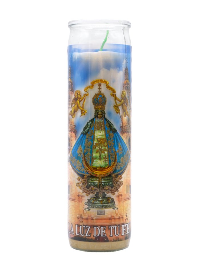 30829 - Candle San Juan Diego De Los Lagos (White)  - (Case of 12). - Box:  - Loc: H11