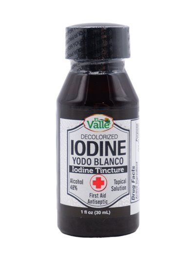 30921 - EL Valle Decolorized Iodine (Yodo Blanco) - 1 fl. oz. - Box:  - Loc: L3