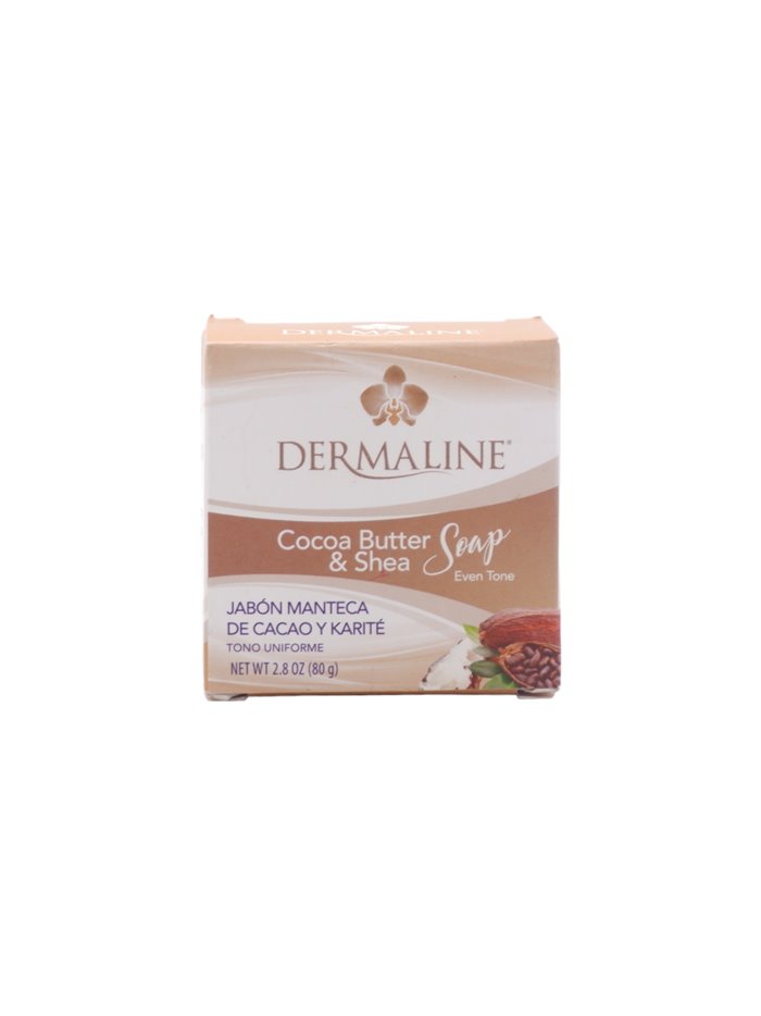 30942 - Dermaline Soap, Cococa Butter & Shea, (Manteca De Cacao Y Karité) - 2.8 oz. (Case of 24) - Box:  - Loc: P2