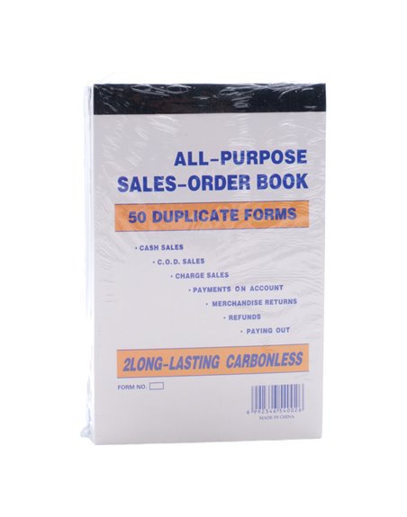 30953 - All Purpose Sales - Order Book Small 2 Long - Lasting Carbonless (50 Forms) - Box:  - Loc: 