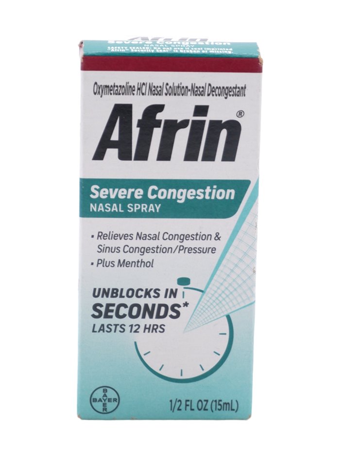 30978 - Afrin Nasal Spray Severe Congestion - 1/2 fl. oz. - Box:  - Loc: F1