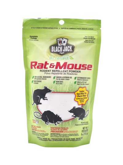 31040 - Black Jack All Natural. Rats Mouse Rodent Repellent Powder. 6oz. (Case Of 8) - Box:  - Loc: I9
