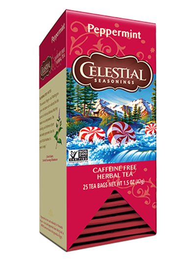 5711 - Celestial Seasonings Peppermint - 25 Bags - Box:  - Loc: R7