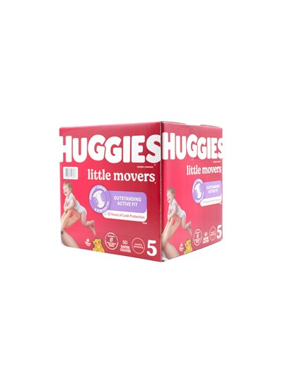 31053 - Huggies Diapers Little Movers - Size 5/50ct. - Box:  - Loc: E6