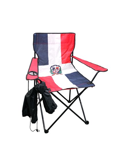 31058 - All For You, Folding Camping Chair Dominican Republic's Flag - 56*56 95cm - Box:  - Loc: 