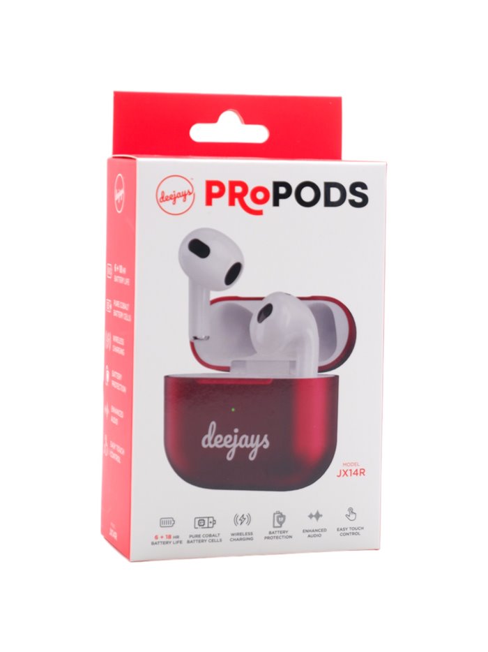 31066 - Deejays. Pro Pods JR14R Red - Box:  - Loc: L0